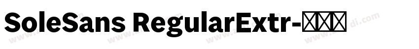 SoleSans RegularExtr字体转换